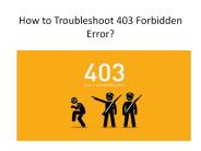 How to Troubleshoot 403 Forbidden Error?