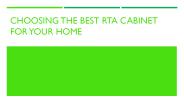 Choosing the Best RTA Cabinet For Your Home