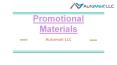 Promotional Materials PowerPoint PPT Presentation
