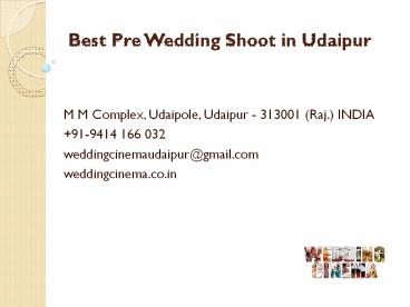 Best Pre Wedding Shoot in Udaipur