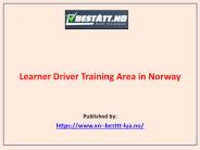 Learner Driver Training Area in Norway
