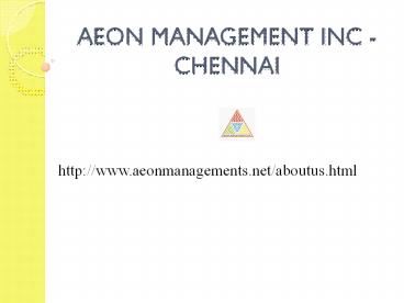 Aeon Management Inc Chennai ((((Velachery))))
