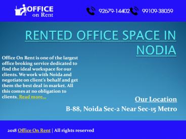 Rented Office Space In Noida