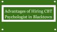 Advantages of Hiring CBT Psychologist in Blacktown PowerPoint PPT Presentation