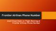Frontier Airlines Phone Number- Book Cheap Flights