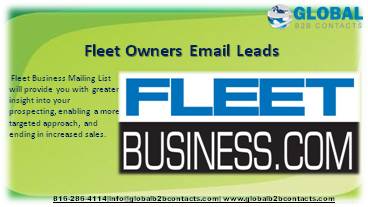 Fleet Owners Email Leads