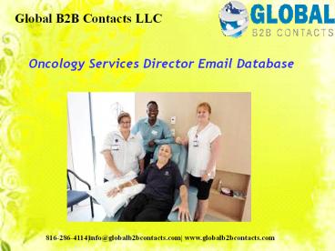 Oncology Services Director Email Database