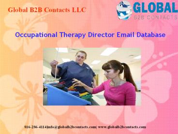 Occupational Therapy Director Email Database