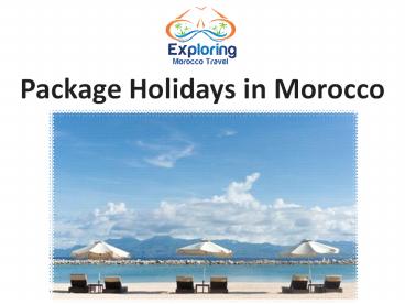 Package Holidays in Morocco