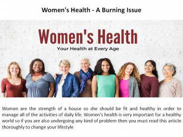 Women's Health - A Burning Issue (1)