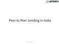 Peer to Peer lending in India PowerPoint PPT Presentation