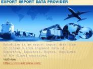 Export Import Shipment Data