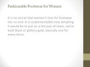 Fashionable Footwear for Women