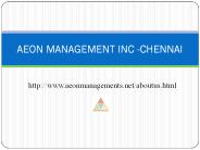(((Aeon)))) Management Inc Chennai Velachery Reviews