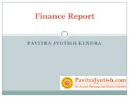 Finance Report