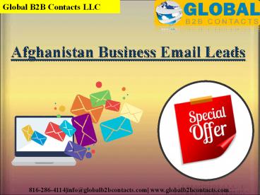 Afghanistan Business Email Leads