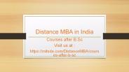 Courses after BSC – Distance MBA | MITSDE | India