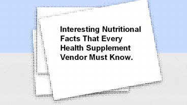 Health Supplement Product - SolisLabs