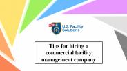 Tips for hiring a commercial facility management company