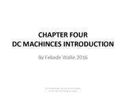 Electrical Machine DC  By Fekade Walle