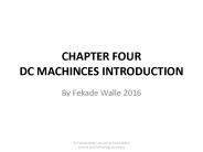 Electrical Machine DC  By Fekade Walle PowerPoint PPT Presentation