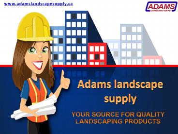 Adams landscape supply