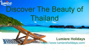Discover The Beauty of Thailand