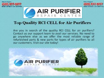 Top Quality RCI CELL for Air Purifiers