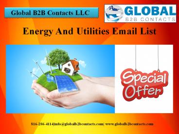 Energy And Utilities Email List