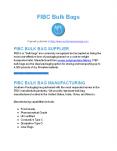 FIBC Bulk Bags PowerPoint PPT Presentation