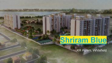 Breiefly Describe the Best Amenities We Can get in Shriram blue
