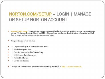 NORTON.COM/SETUP NORTON TECHNICAL HELP