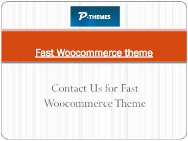 Create your Website with Fast WooCommerce Theme