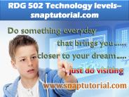 RDG 502 Technology levels--snaptutorial.com