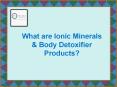 What are Ionic Minerals & Body Detoxifier Products? PowerPoint PPT Presentation