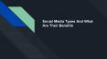 Types Of Social Media And What Are Their Benefits PowerPoint PPT Presentation