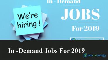 In -Demand Jobs For 2019 - JobsandPermits