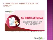 PROFESSIONAL COMPUTATION OF GST LIABILITY