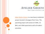 Atelier Greens Pune By Adani Realty | Call +91-9859111199
