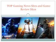 TOP Gaming News Sites and Game Review Sites