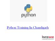 Python Training In Chandigarh