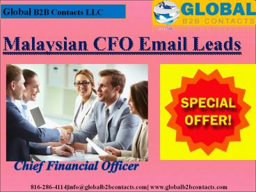 Malaysian CFO Email Leads