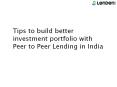 P2P Investment- Peer to Peer Lending India PowerPoint PPT Presentation