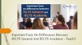 Important Facts On Differences Between IELTS General And IELTS Academic - Teach5 PowerPoint PPT Presentation
