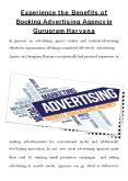 Benefits of Booking Advertising Agency PowerPoint PPT Presentation