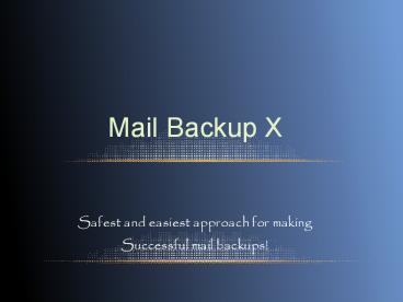 Mail Mac Backup Tool