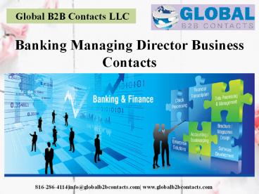 Banking Managing Director Business Contacts