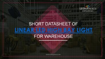 Led Linear High Bay Lights - Factory Lighting