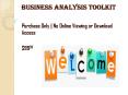 The Business Analysis Toolkit - By Expert Toolkit PowerPoint PPT Presentation