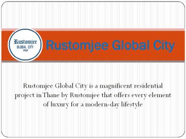 Rustomjee Global City in Virar West Mumbai Call 8130629360